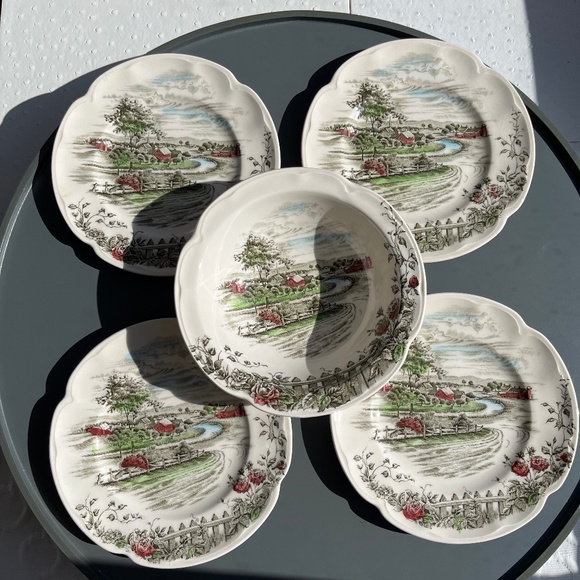 Johnson Brothers "The Road Home" ironstone desert plate or bowl, EUC. - Picture 1 of 11